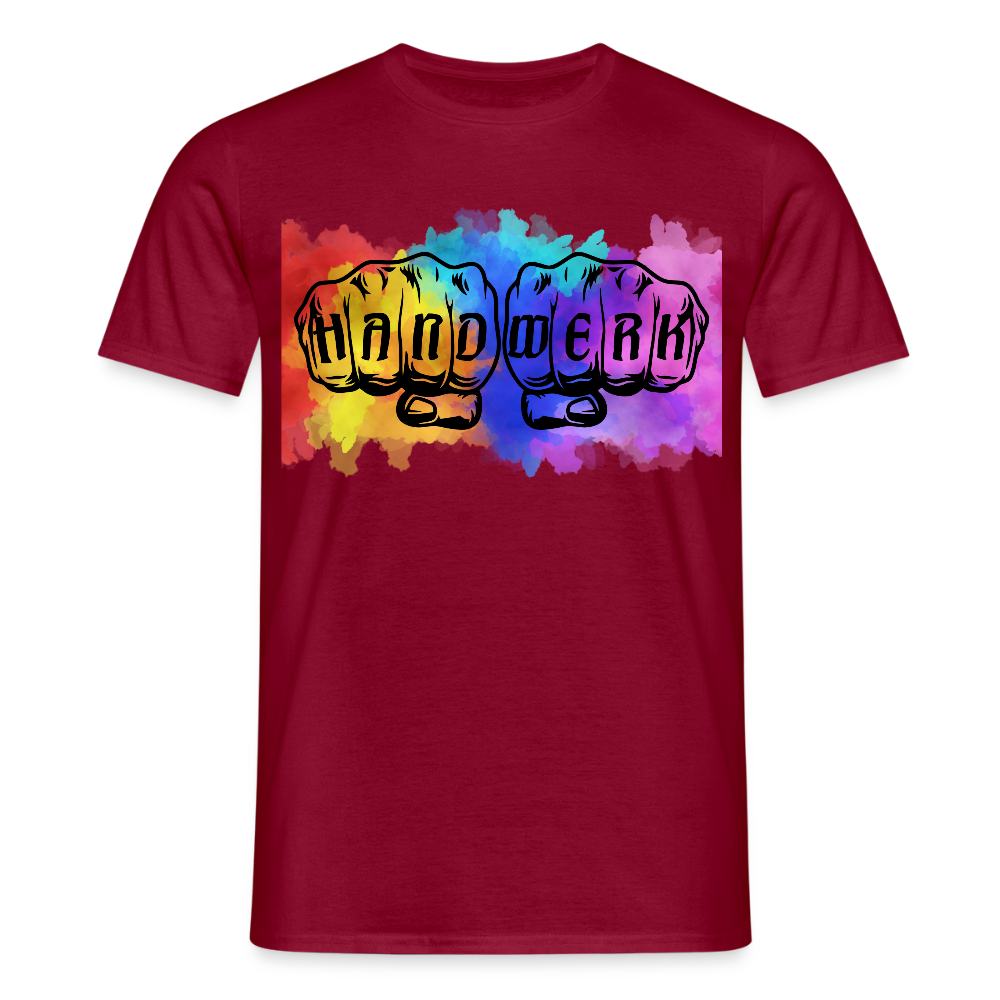 Unisex T-Shirt "Splash-Handwerk" Ziegelrot Männer T-Shirt
