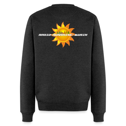 Unisex Premium Pullover "Radio-Sunshine-Musik" (beidseitig bedruckt) Anthrazit meliert Männer Premium Pullover