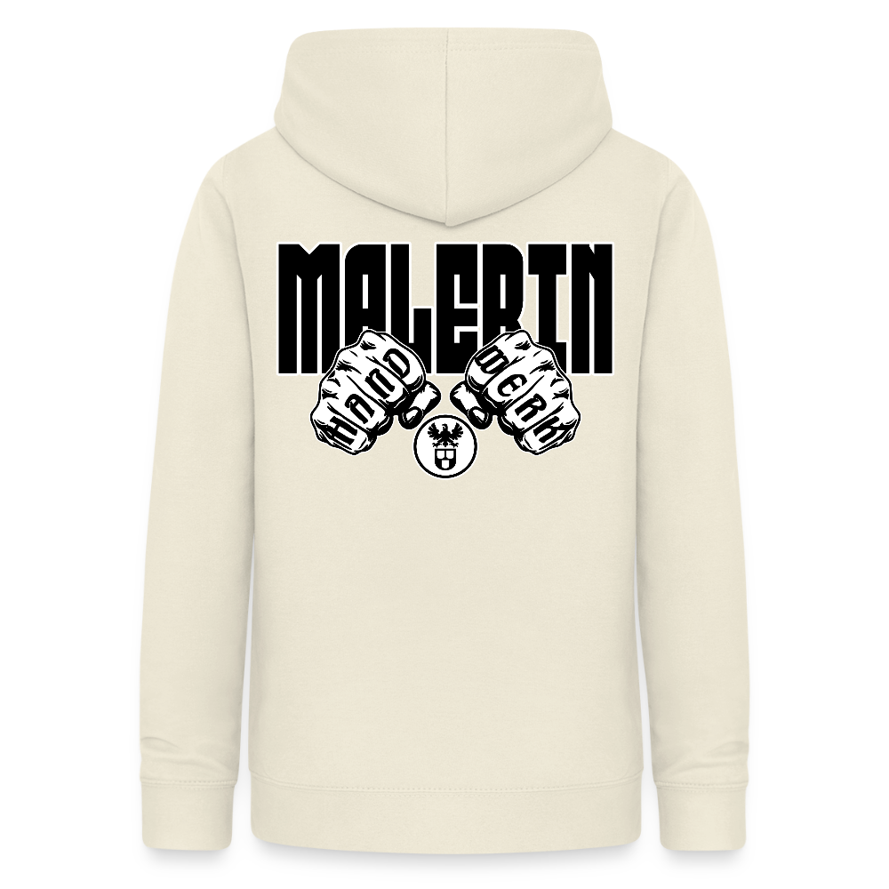 Frauen Hoodie "Malerin" (beidseitig beruckt) Vanille-Milchshake Frauen Hoodie