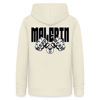 Frauen Hoodie "Malerin" (beidseitig beruckt) Vanille-Milchshake Frauen Hoodie
