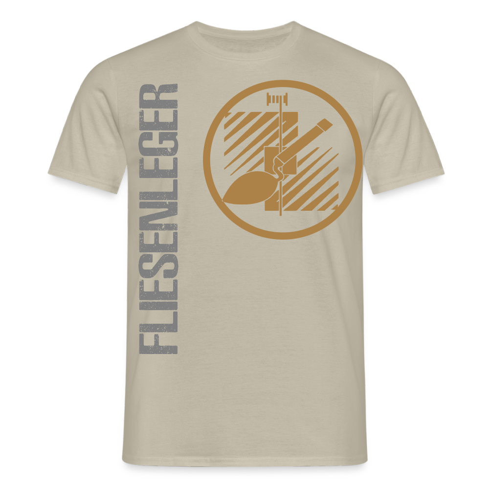 Unisex T-Shirt "Fliesenleger" Sandbeige Männer T-Shirt