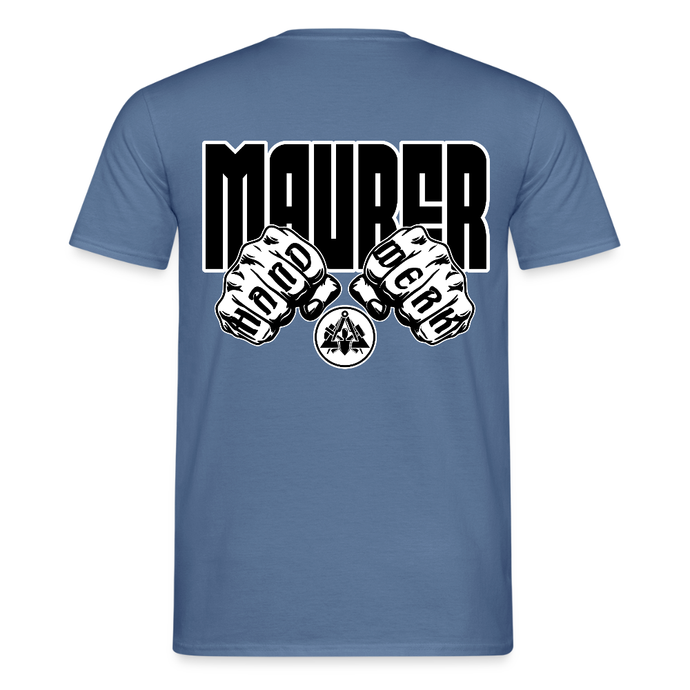 Unisex T-Shirt "Maurer" Taubenblau Männer T-Shirt