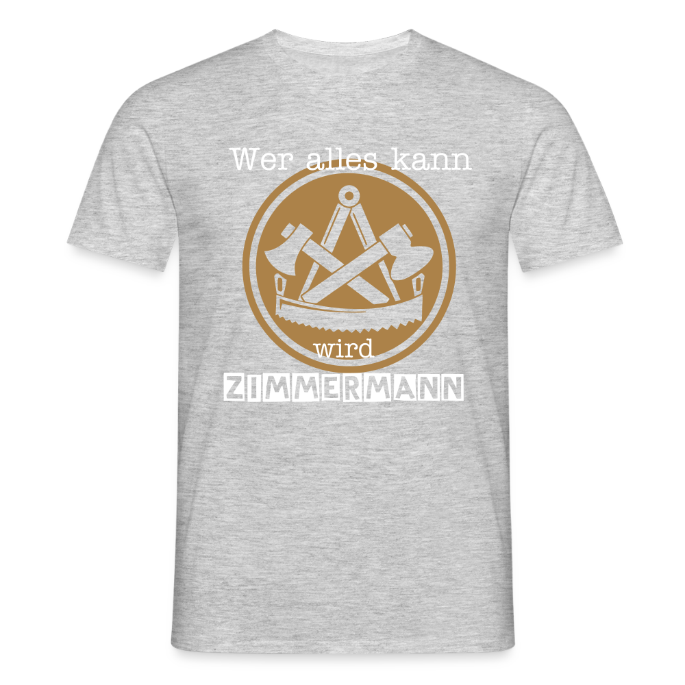 Unisex T-Shirt "Zimmermann" Grau meliert Männer T-Shirt