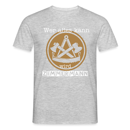 Unisex T-Shirt "Zimmermann" Grau meliert Männer T-Shirt