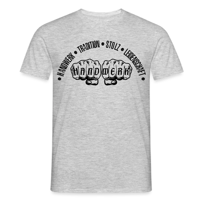 Unisex T-Shirt "Tradition/Stolz/Leidenschaft" Grau meliert Männer T-Shirt