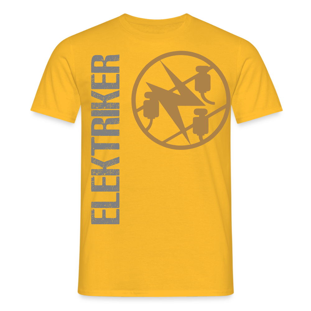 Unisex T-Shirt "Elektriker" Gelb Männer T-Shirt