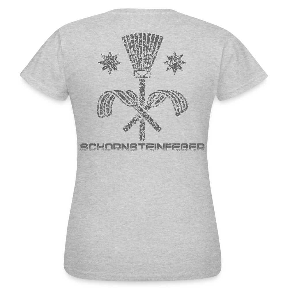Frauen T-Shirt "Schornsteinfeger" Grau meliert Frauen T-Shirt