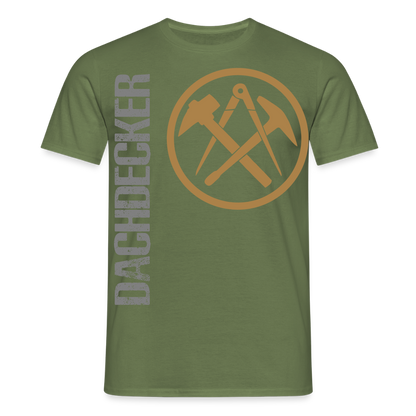 Unisex T-Shirt "Dachdecker" Militärgrün Männer T-Shirt