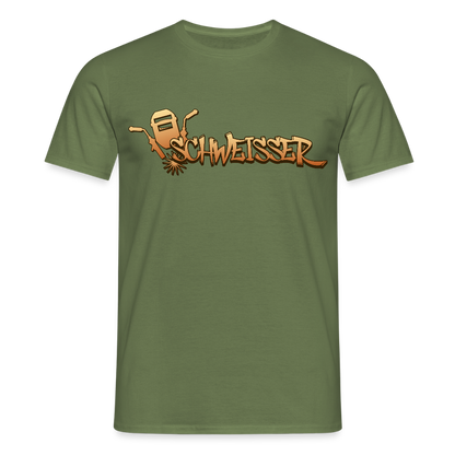 Unisex T-Shirt "Schweisser" Militärgrün Männer T-Shirt