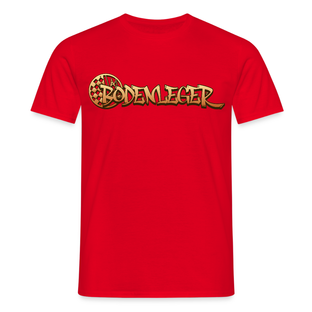 Unisex T-Shirt "Bodenleger" Rot Männer T-Shirt