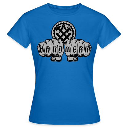 Frauen T-Shirt "Mechaniker" Royalblau Frauen T-Shirt