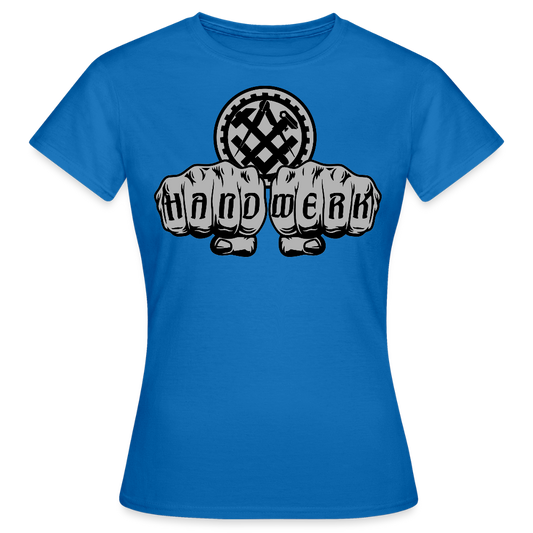 Frauen T-Shirt "Mechaniker" Royalblau Frauen T-Shirt