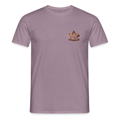 Unisex T-Shirt "Zimmermann" (beidseitig bedruckt) - Lilagrau 