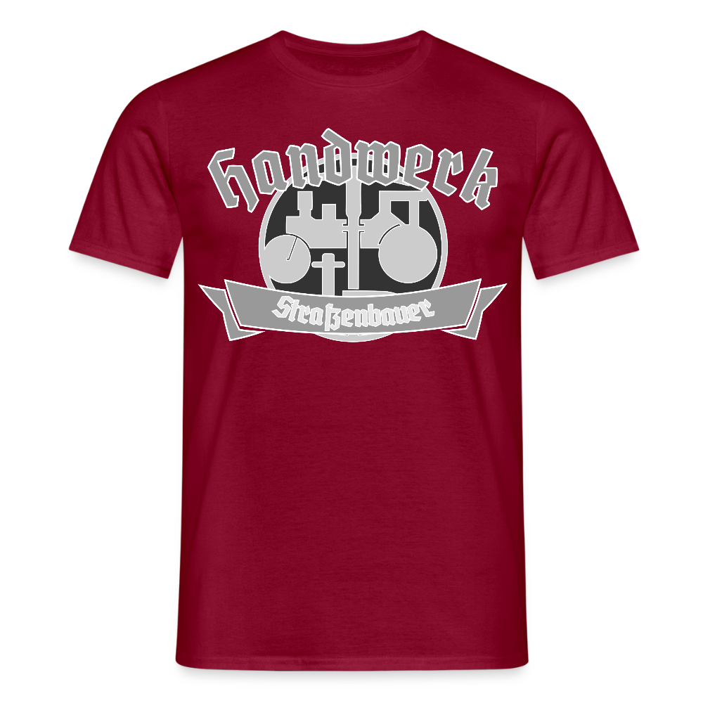 Unisex T-Shirt "Strassenbauer" Ziegelrot Männer T-Shirt