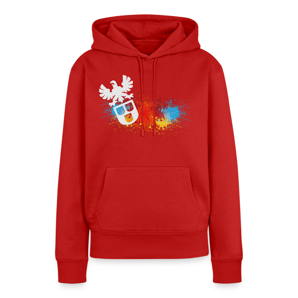 Frauen Premium Hoodie "Maler-Splash" Rot Frauen Premium Hoodie