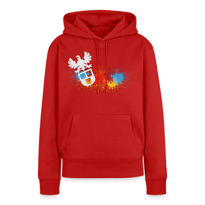 Frauen Premium Hoodie "Maler-Splash" Rot Frauen Premium Hoodie