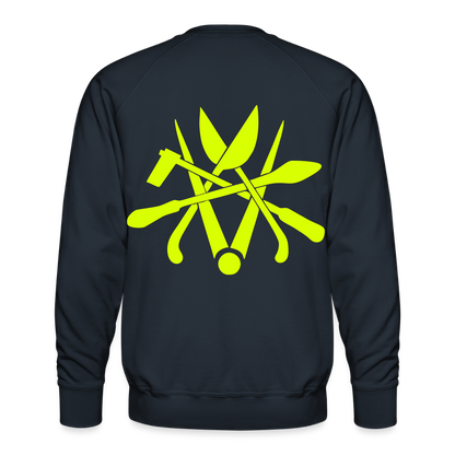 Unisex Premium Pullover "Spengler" neongelb - Navy