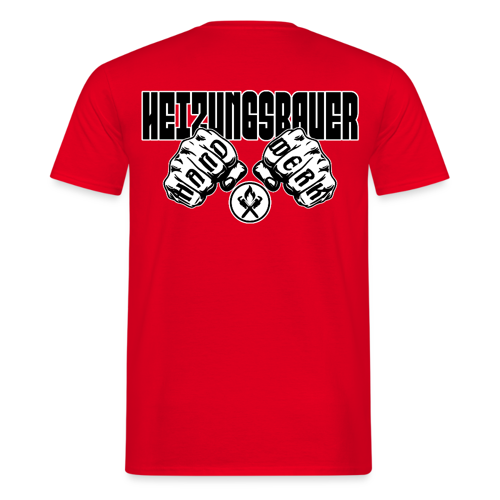 Unisex T-Shirt "Heizungsbauer" Rot Männer T-Shirt