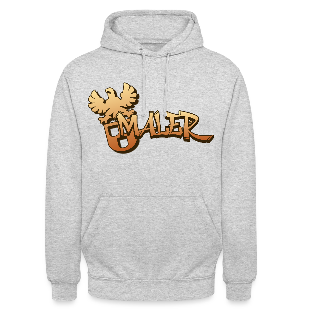 Unisex Hoodie "Maler" Hellgrau meliert Unisex Hoodie