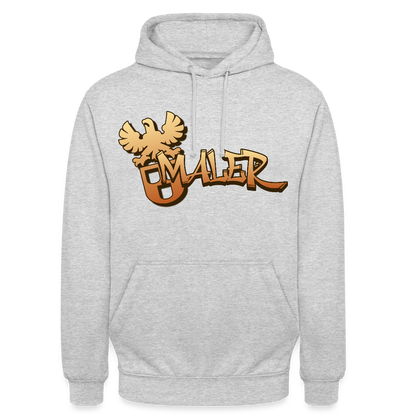 Unisex Hoodie "Maler" Hellgrau meliert Unisex Hoodie