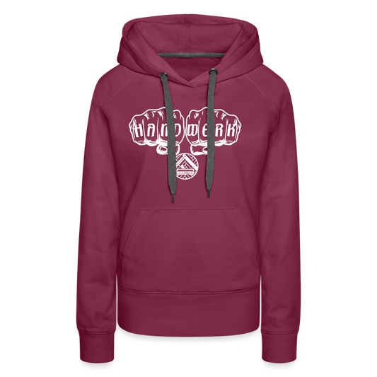 Frauen Premium Hoodie "Parkettleger" - Bordeaux