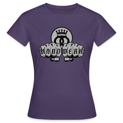Frauen T-Shirt "Bäcker" Dunkellila Frauen T-Shirt
