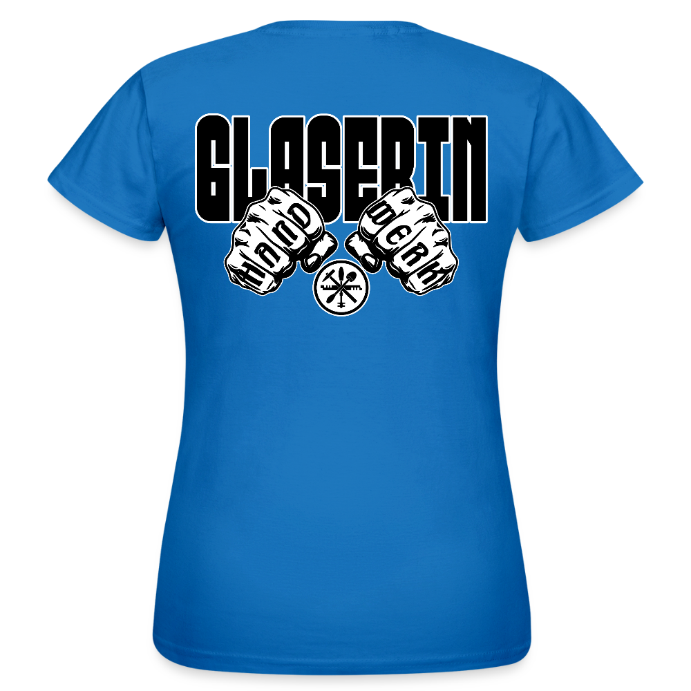 Frauen T-Shirt "Glaserin" (beidseitig bedruckt) Royalblau Frauen T-Shirt