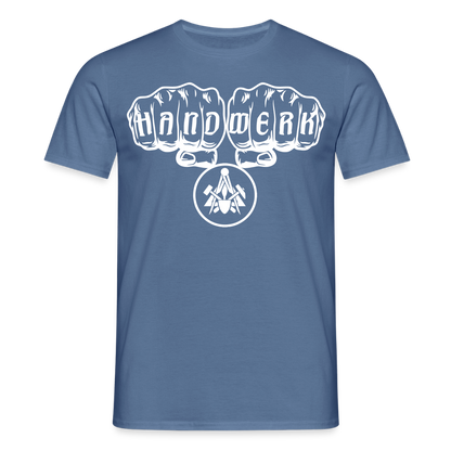 Unisex T-Shirt "Maurer" Taubenblau Männer T-Shirt