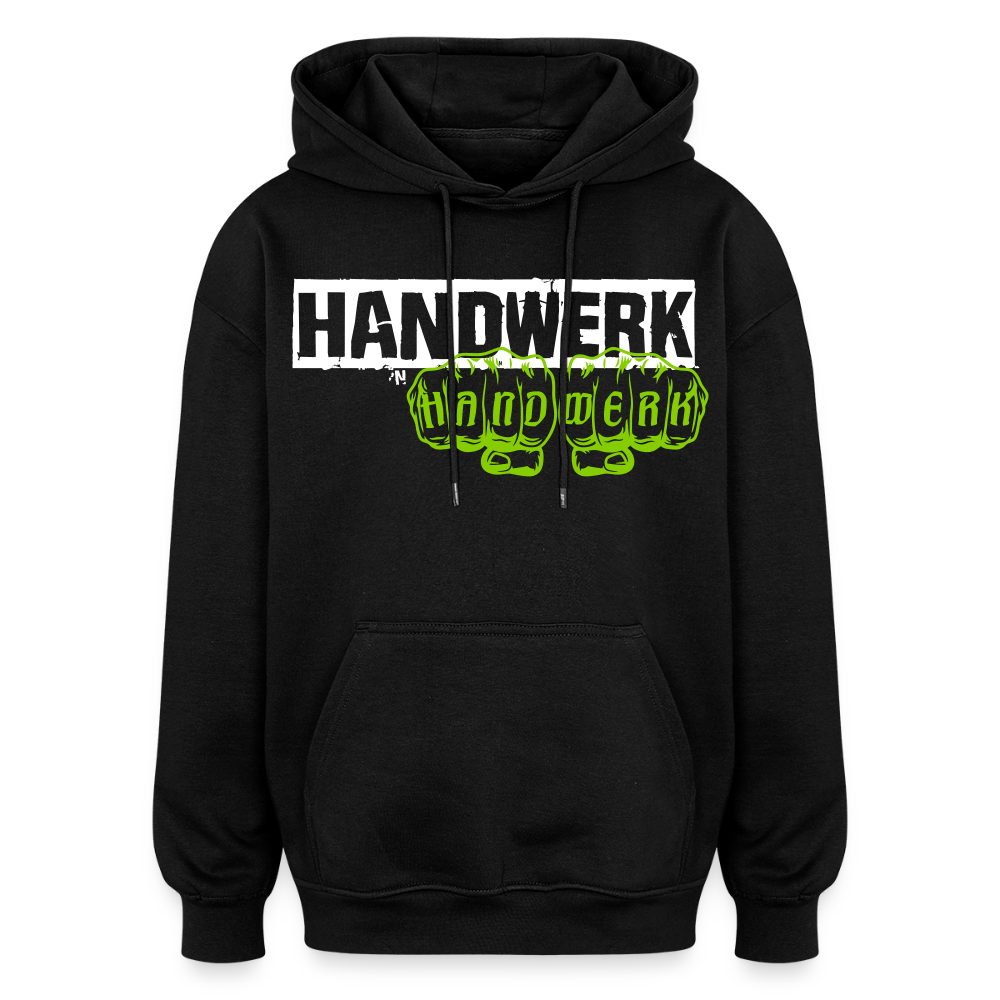 Oversized Unisex Hoodie "Handwerk" Schwarz Oversized Unisex Hoodie