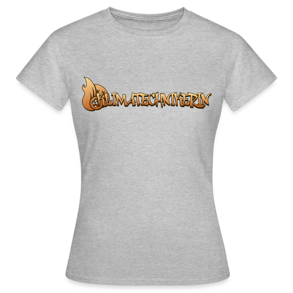 Frauen T-Shirt "Klimatechnikerin" Grau meliert Frauen T-Shirt