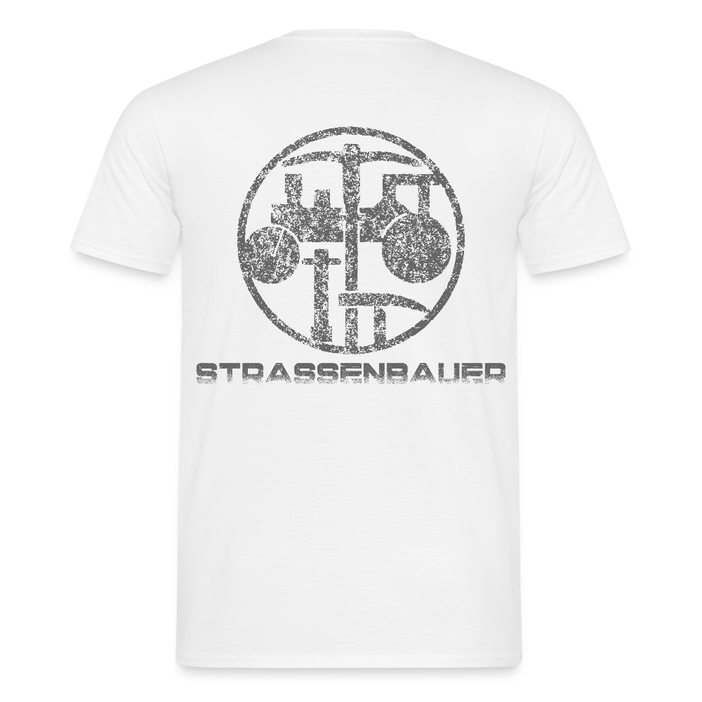 Unisex T-Shirt "Strassenbauer" Weiß Männer T-Shirt