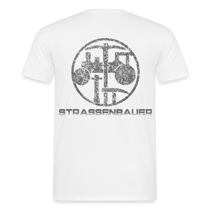 Unisex T-Shirt "Strassenbauer" Weiß Männer T-Shirt