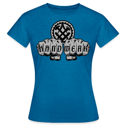 Frauen T-Shirt "Mechaniker" Antikblaues Saphir meliert Frauen T-Shirt