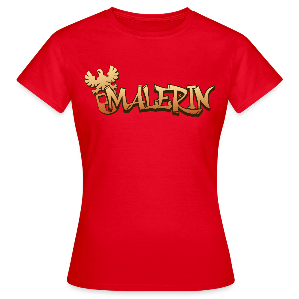 Frauen T-Shirt "Malerin" Rot Frauen T-Shirt