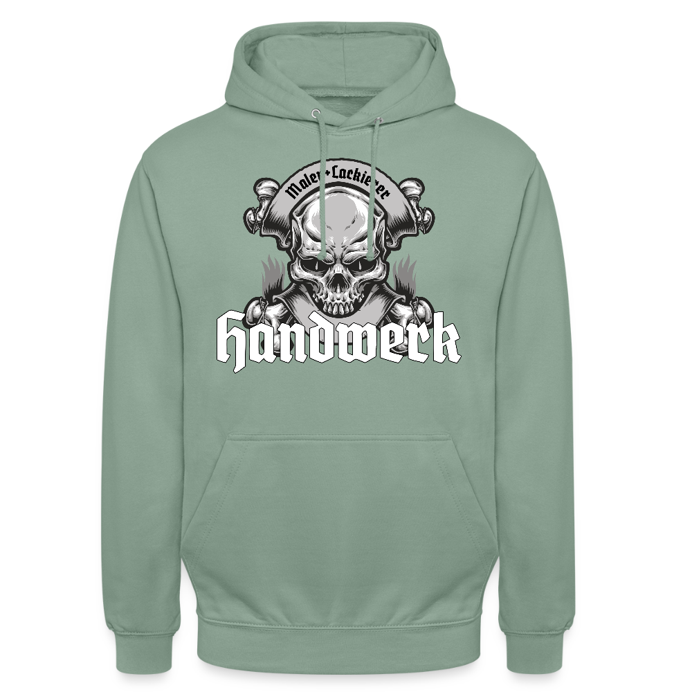 Unisex Hoodie "Skull-Maler/Lackierer" Graugrün Unisex Hoodie