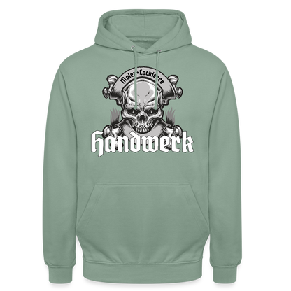 Unisex Hoodie "Skull-Maler/Lackierer" Graugrün Unisex Hoodie