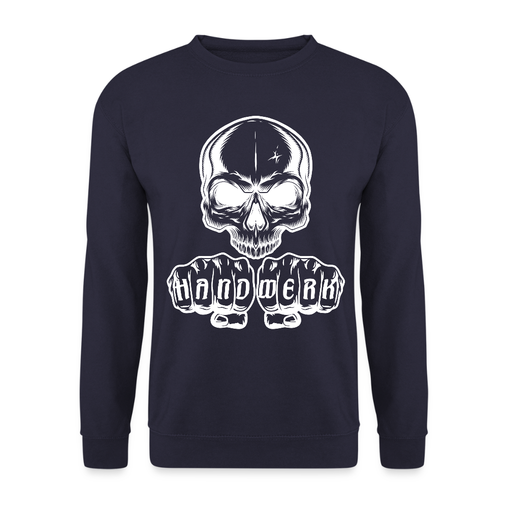 Unisex Pullover "Skull-Handwerk" Navy Unisex Pullover