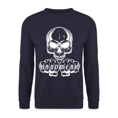 Unisex Pullover "Skull-Handwerk" Navy Unisex Pullover