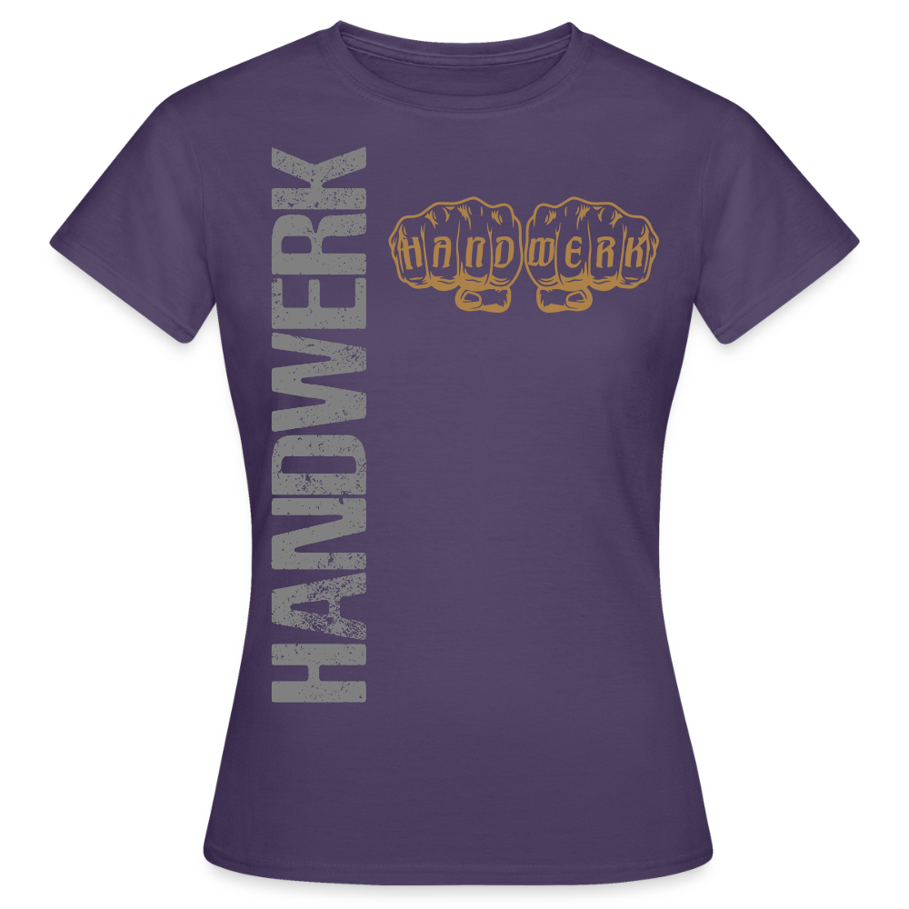 Frauen T-Shirt "Handwerk24" Dunkellila Frauen T-Shirt