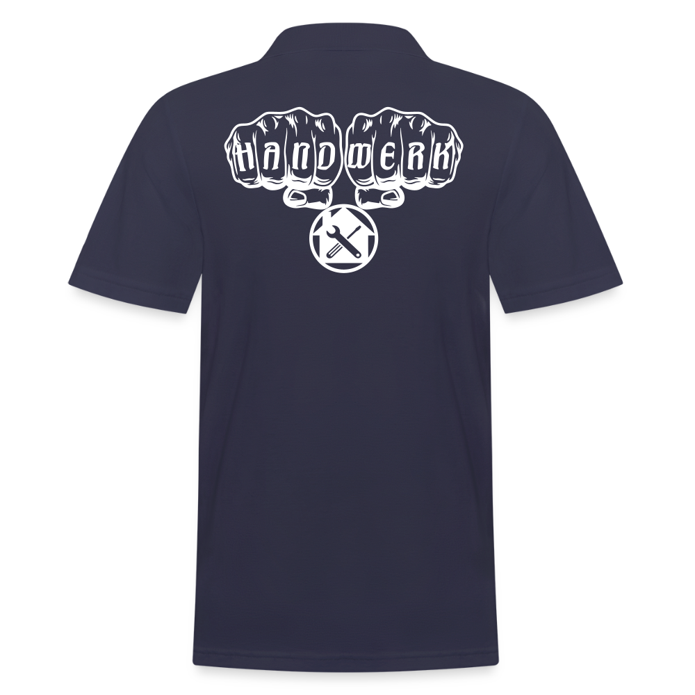 Männer Poloshirt "Hausmeister" Navy Männer Poloshirt