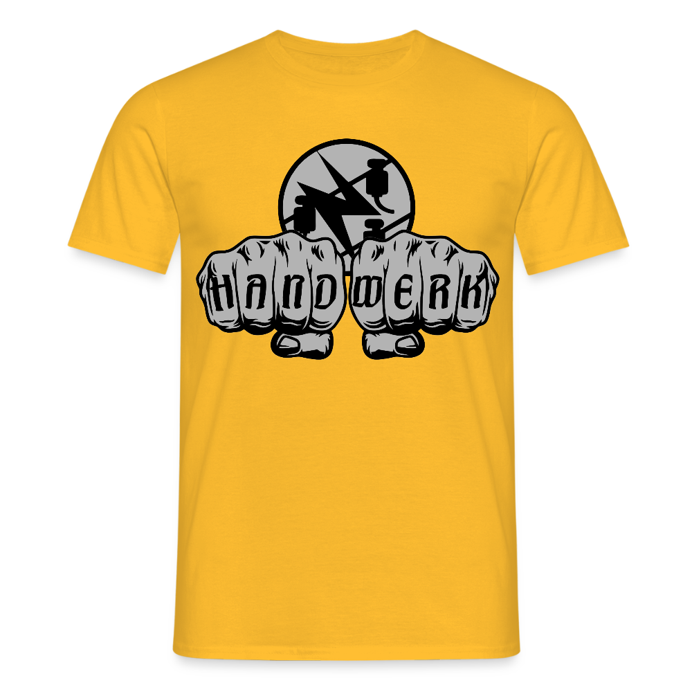 Unisex T-Shirt "Elektriker" Gelb Männer T-Shirt