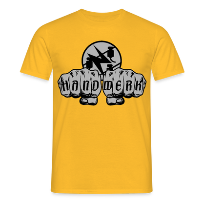 Unisex T-Shirt "Elektriker" Gelb Männer T-Shirt