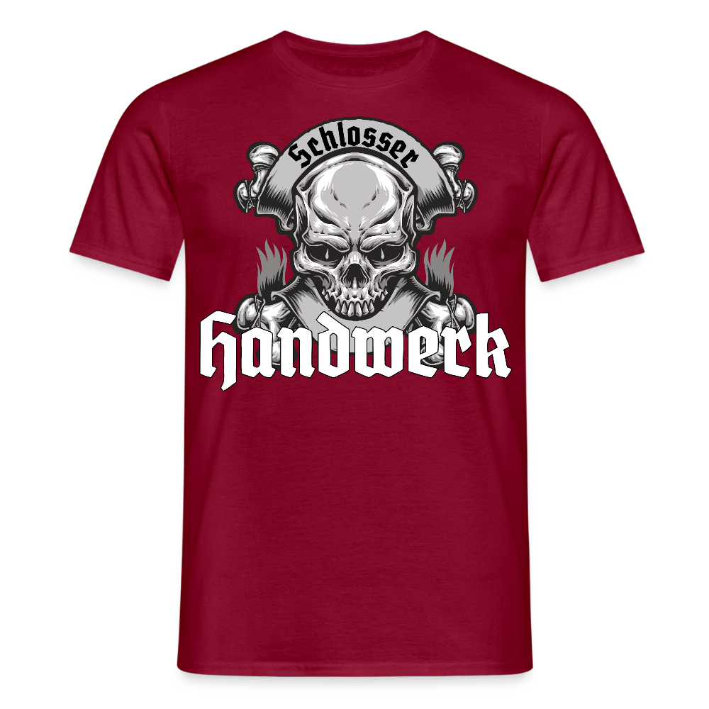 Unisex T-Shirt "Skull-Schlosser" Ziegelrot Männer T-Shirt