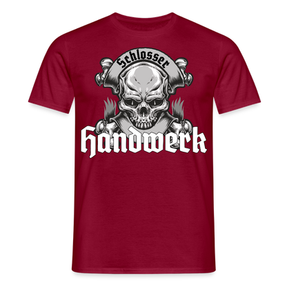 Unisex T-Shirt "Skull-Schlosser" Ziegelrot Männer T-Shirt