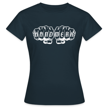 Frauen T-Shirt "Handwerk" Navy Frauen T-Shirt