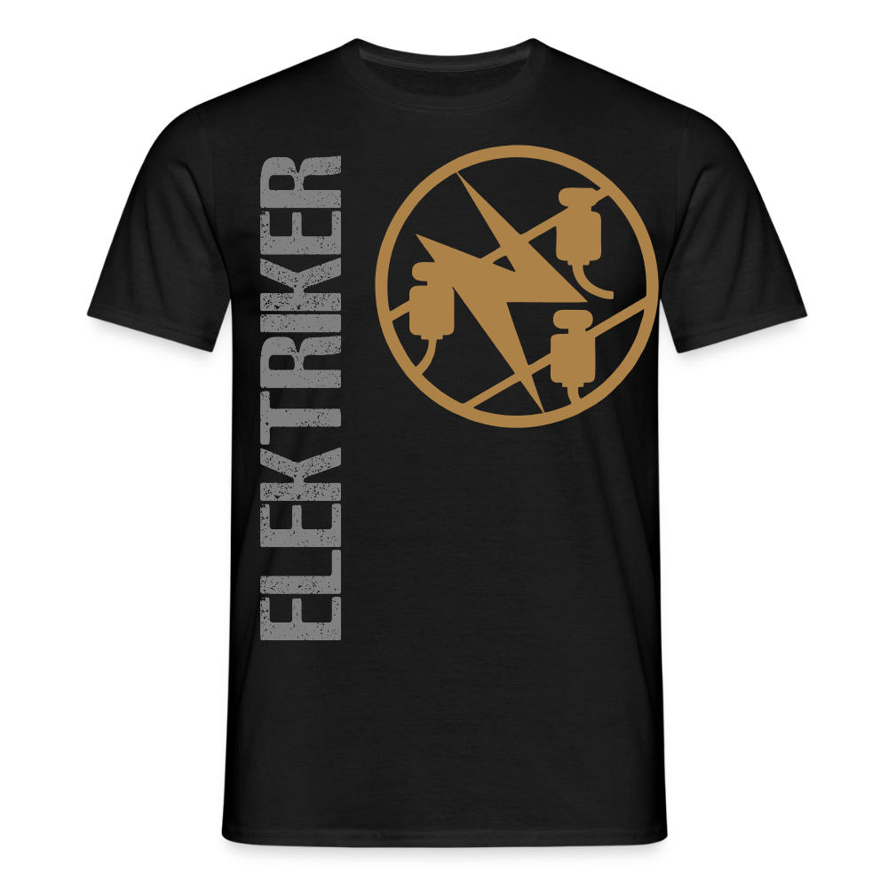Unisex T-Shirt "Elektriker" - Schwarz