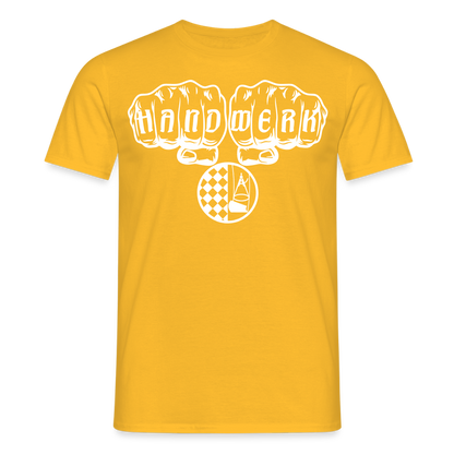 Unisex T-Shirt "Bodenleger" Gelb Männer T-Shirt