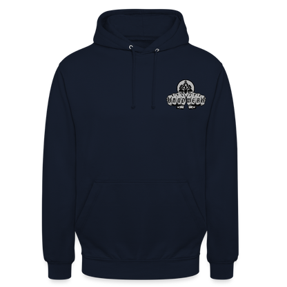 Unisex Hoodie "Maurer" beidseitig bedruckt Navy Unisex Hoodie