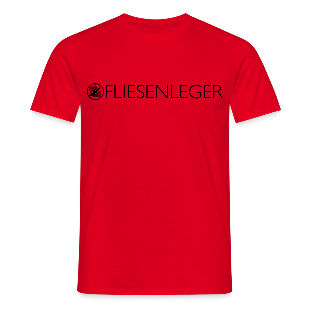 Unisex T-Shirt "Fliesenleger" Rot Männer T-Shirt