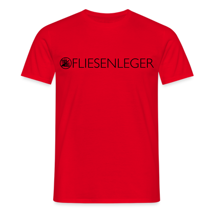 Unisex T-Shirt "Fliesenleger" Rot Männer T-Shirt